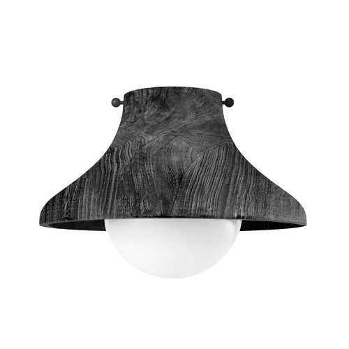 Limed oak black coastal neutral flush mount